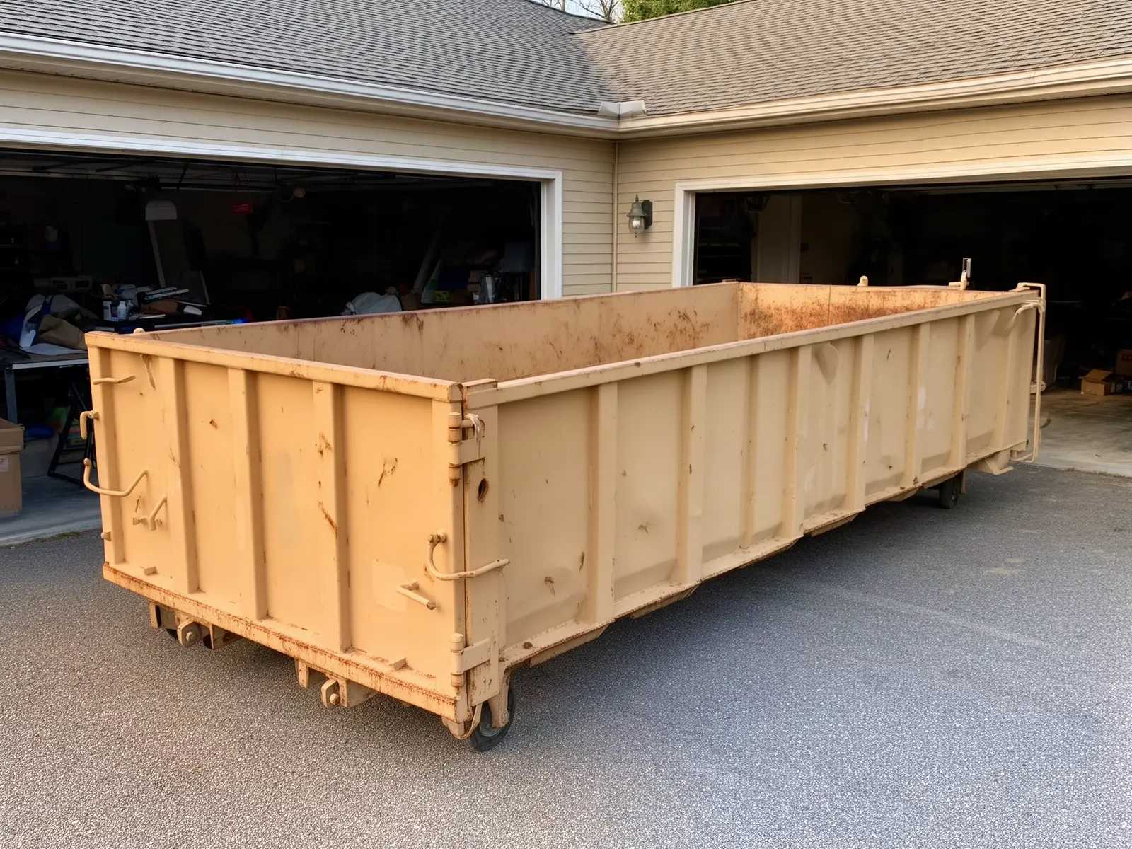 Roll-off dumpster from James & Sons Dumpster Rental in Jackson, MS